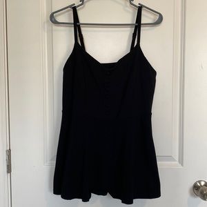 Peplum tank top.
